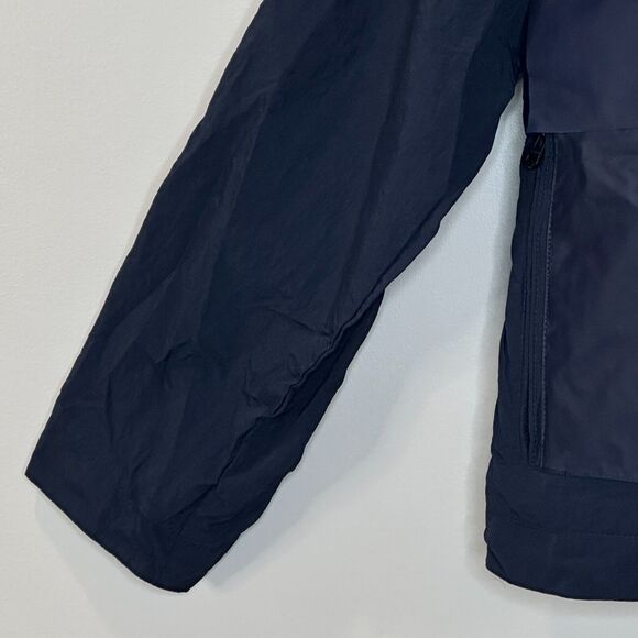 Cole Haan Nylon Rubberized Pocket Windbreaker Jacket Navy Women's Size Small NWT - Picture 5 of 13